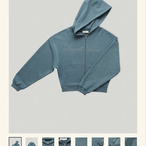 Smoothmood Drew Hooded Zip Up Blue Sea