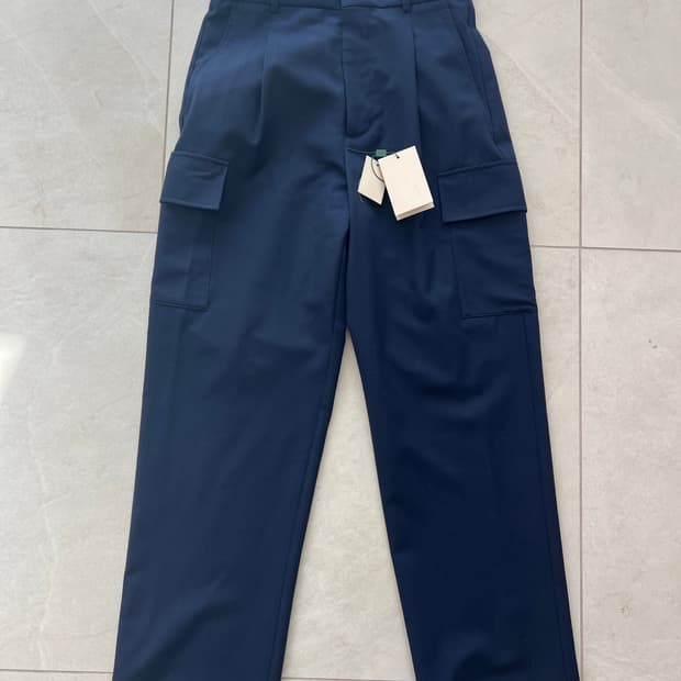 드롤드무슈 울 카고 팬츠 네이비 S