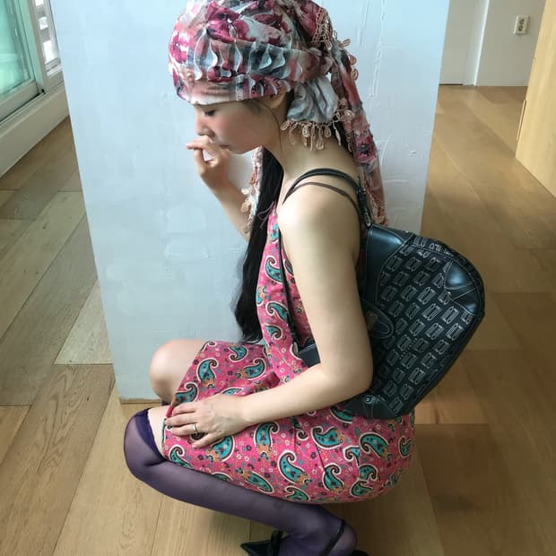 vintage pattern shoulder bag