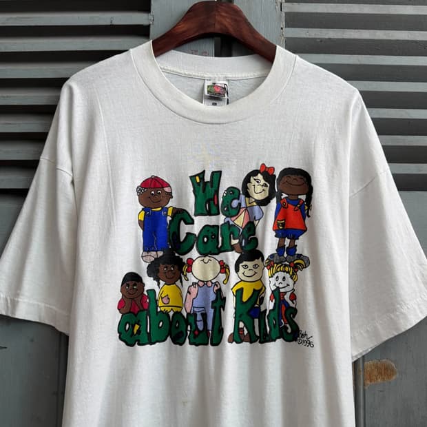 [XL]90's USA 빈티지 We Care About Kids 티셔츠