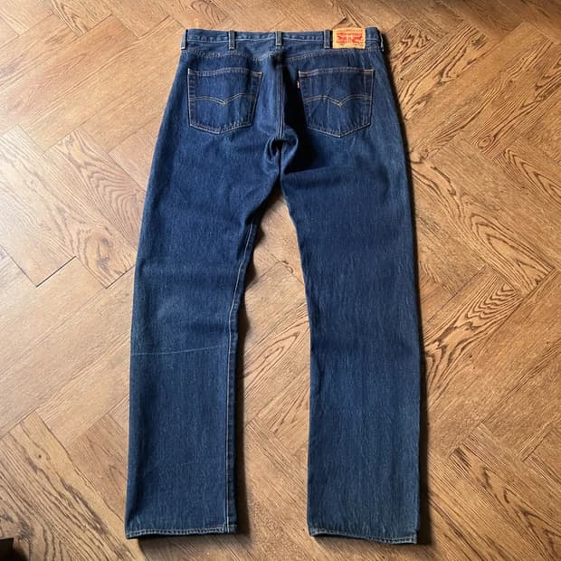[38]리바이스 501 스트레이트핏 진청 데님 팬츠