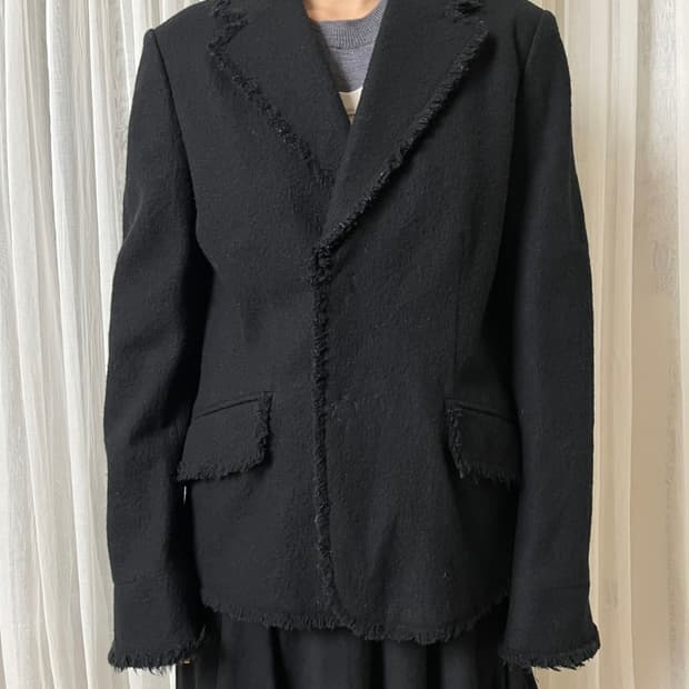 꼼데가르송 컷오프 자켓 comme des garcons 러프