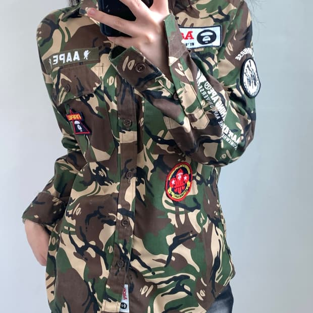 Aape 베이프 에이프 카모플라쥬 셔츠자켓
