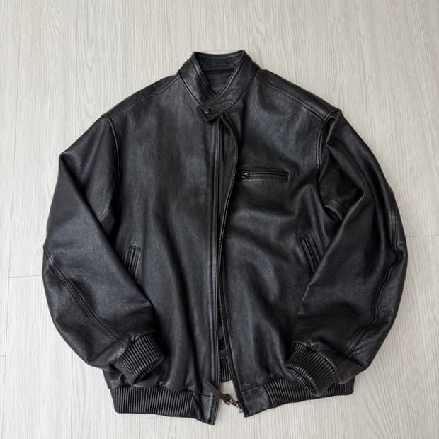 낫띵리튼 레더 싱글라이더 자켓 S