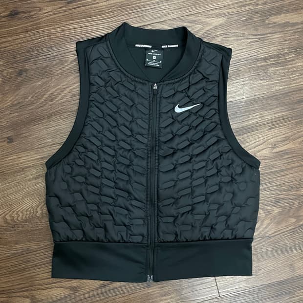 나이키 러닝 에어로로프트 크롭 베스트 조끼 블랙