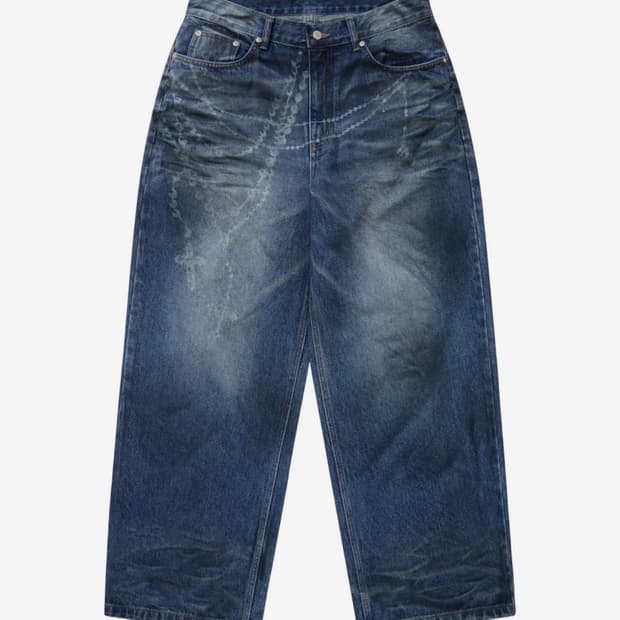 아캄 Chain Graphic Denim Pants ( 1 ) 