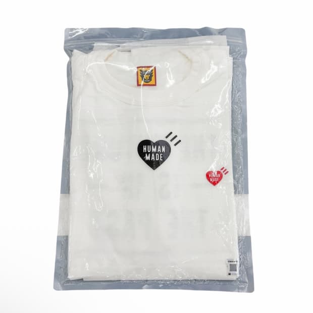 [XL] 휴먼메이드 하트 뱃지 반팔 티셔츠 화이트 HM28CS030