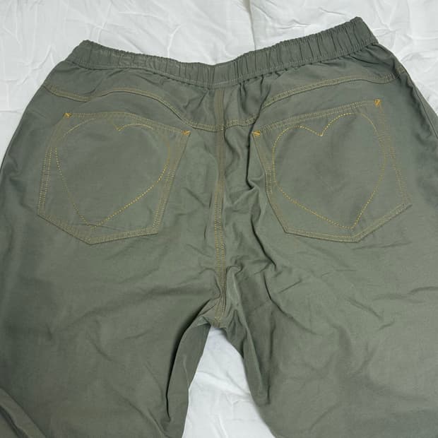 아디다스 네오라인 카키 트레이닝 팬츠 츄바