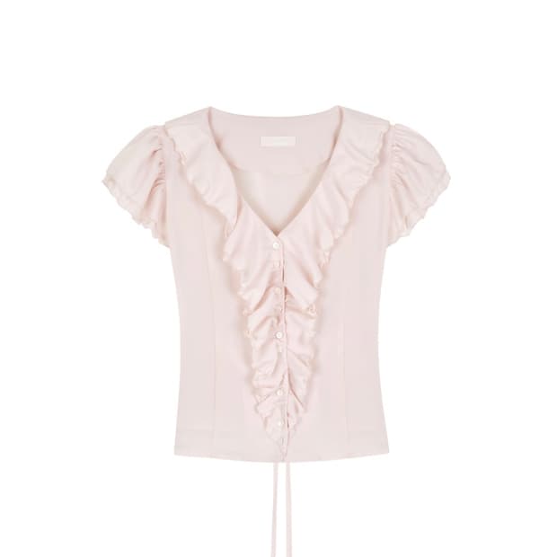 [택달린 새상품] 클리시어 로지 쉬폰 블라우스M  rosy chiffon