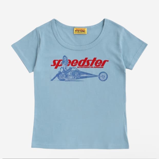 헤스테릭 글래머 스피드스터 반소매 티셔츠 블루