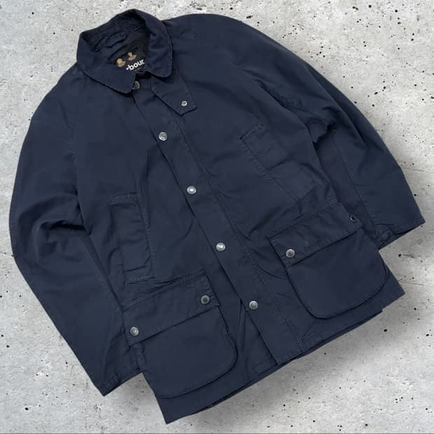 [S] 바버 애쉬비 네이비 코듀로이 카라 자켓 D19