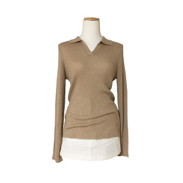 글리터 카라 니트 갸루