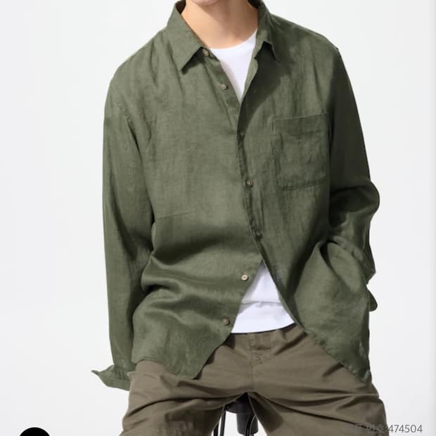 유니클로 린넨 셔츠 XL 새제품