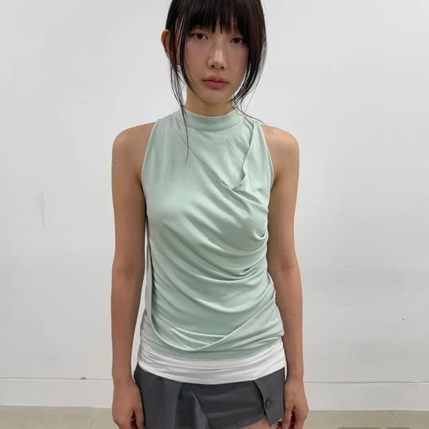 플레어업 Draped Sleeveless Top