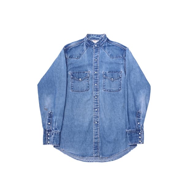 올드파크(Old Park) 칼하트 리메이크 데님 웨스턴 셔츠