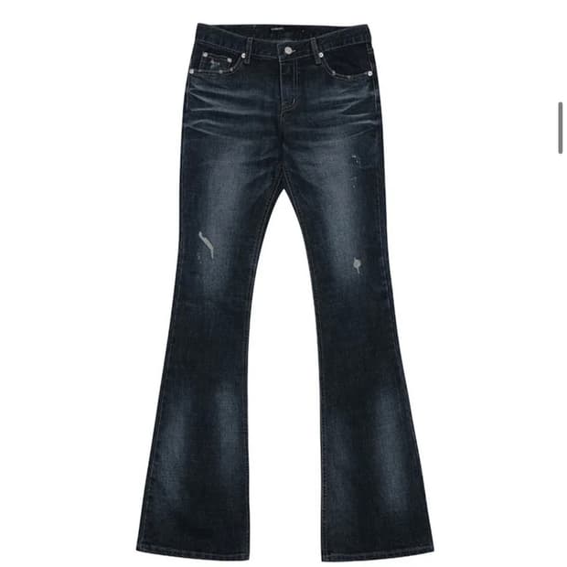 보헤미안서울 딥 블루 워싱 부츠컷 데님 팬츠