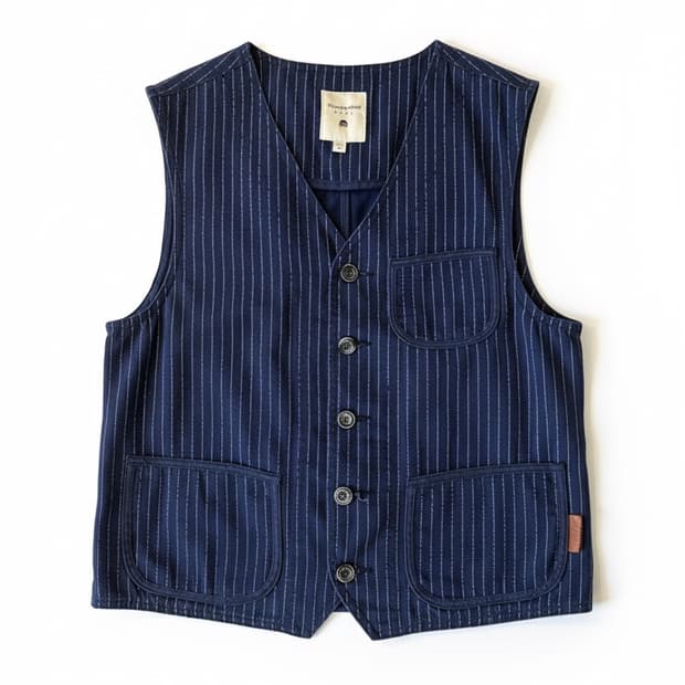 Thursday Island 스트라이프 워크베스트 조끼 L