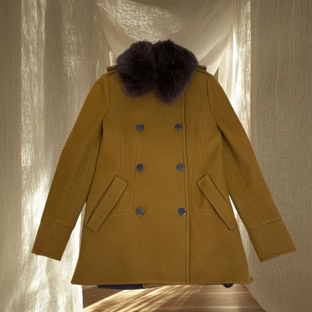 빈티지 올리브데올리브 올리브털하프코트