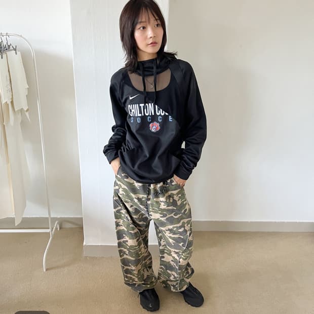 나이키 시스루 포인트 후드 리폼 prin