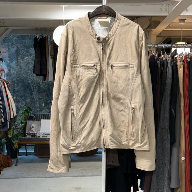 Pure dkny 스웨이드 카페레이서 자켓