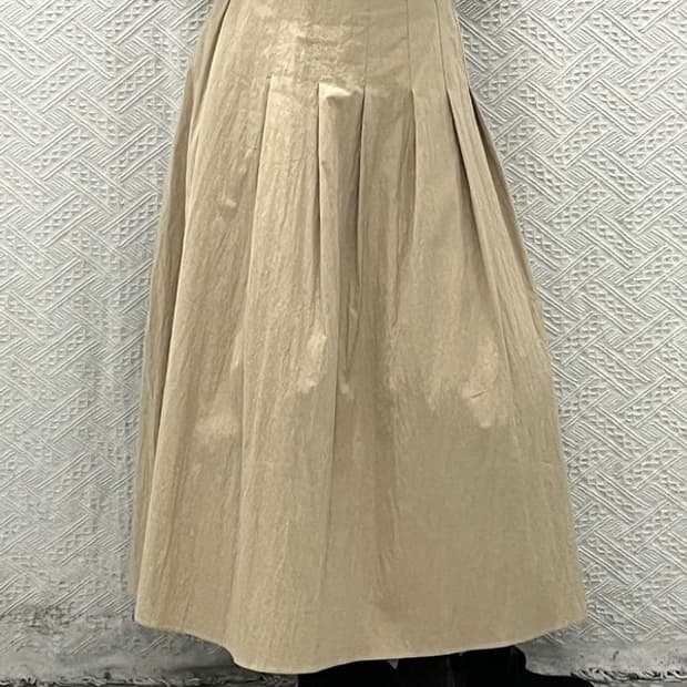 빈티지 베이직 모리걸 플리츠 롱스커트 26인치 C06583