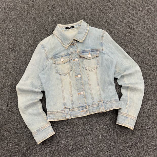 M)C.D.S Basic 빈티지 여성 크롭 연청 데님자켓