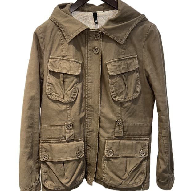 빈티지 브라운 사파리 자켓