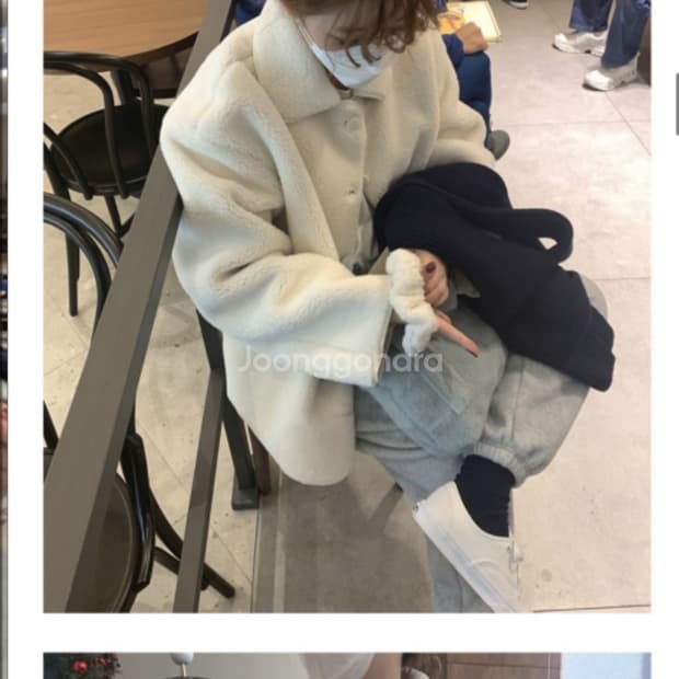 므앤 언유즈데이 메이비 무스탕 메이비베이비 퍼자켓 양털무스탕 양털자켓