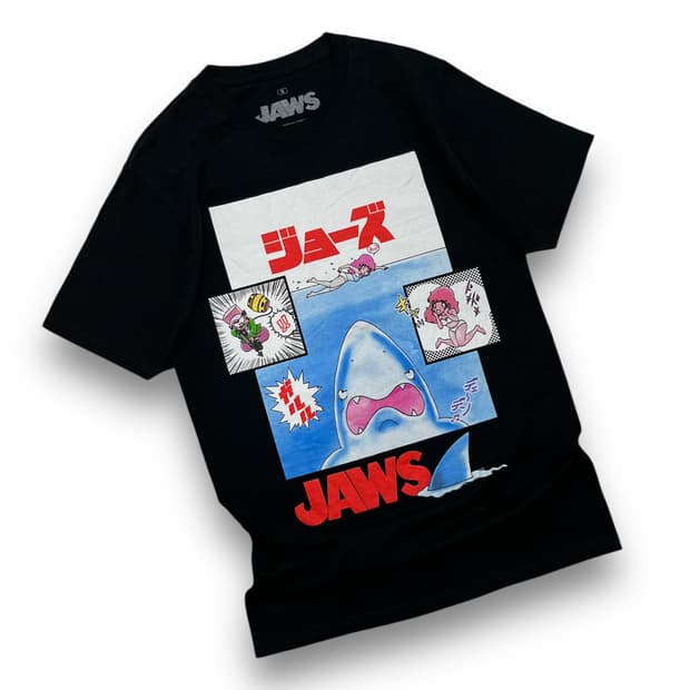 Jaws Manga Artwork Dark T-Shirt