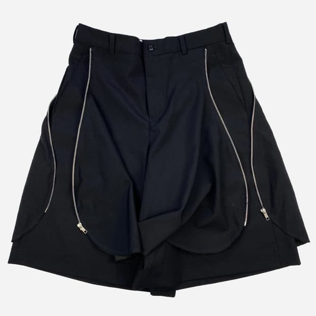꼼데가르송 옴므 플러스 사이드 지퍼 쇼츠 L