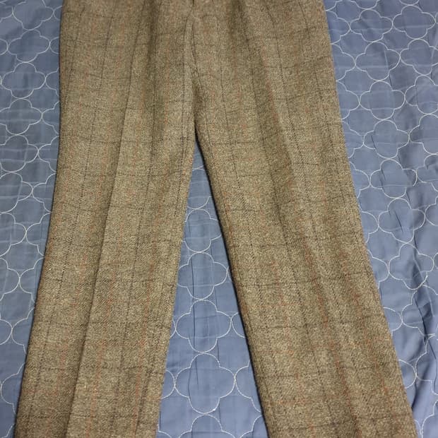 헤든앤미로 프리미엄 커스텀메이드 클래식체크 울 턴업 슬랙스 (34)