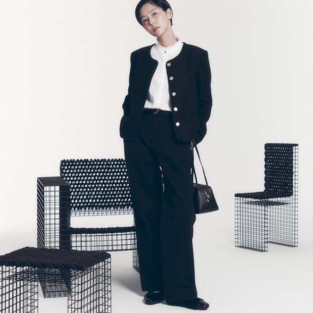 Le17septembre 르17셉템버 르셉템버 턱데님 팬츠 블랙 36