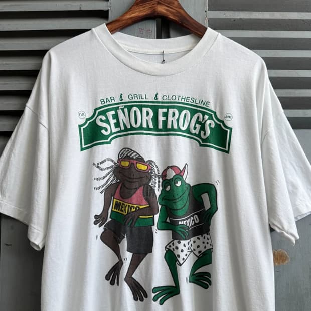 [XL]90's SENOR FROG'S REGGAE 프린팅 티셔츠