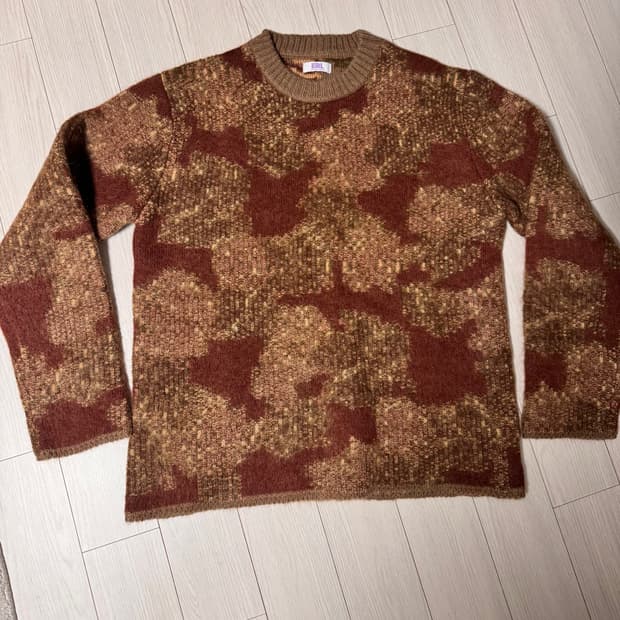 ERL 카모 모헤어 니트 XL