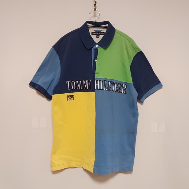 타미힐피거 컬러블록 PK 티셔츠