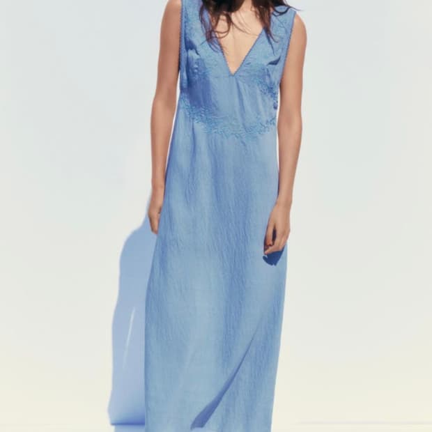 자라 자수 미디 레이스 원피스(s) 새상품