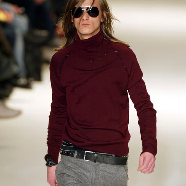 디올옴므 AW04 VOTC 엘보우 패치 디스트레스드 니트