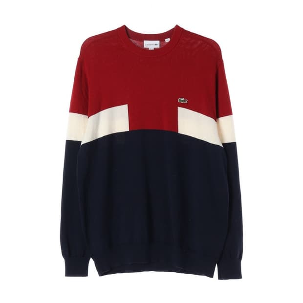 라코스테 컬러블록 울 혼방 라운드넥 니트 6