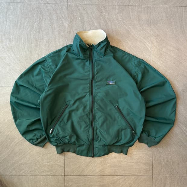 90s 90년대 엘엘빈 쓰리 시즌 그린 웜업 자켓