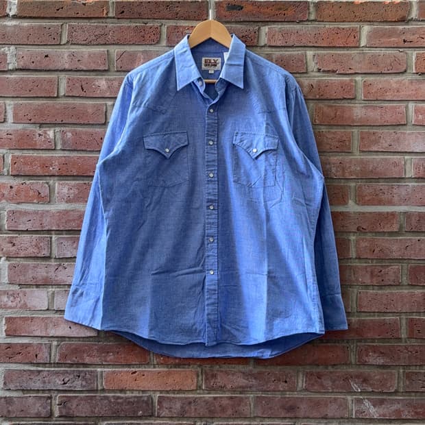 Ely Cattleman 샴브레이 웨스턴 셔츠