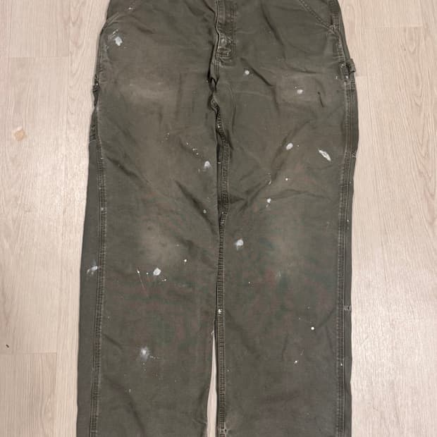 (36x32) 칼하트 모스그린 싱글니 카펜터 팬츠