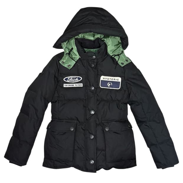 히스테릭 글래머 아카이브 히스걸과 fuk 패치 헤비 패딩 자켓