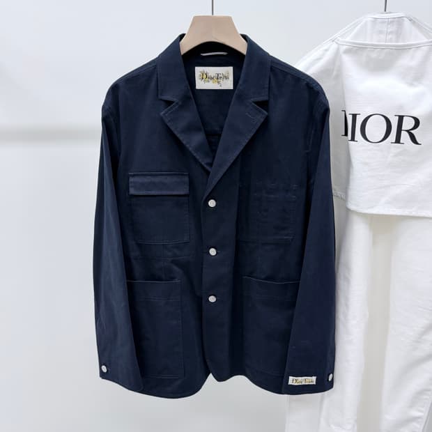 [S급/52] 디올 x 티어스 데님 블루종 자켓 다크네이비