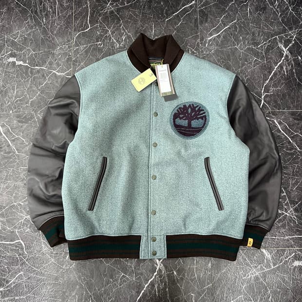 팀버랜드 TDC 컬렉션 카프스킨 레더 바시티 자켓