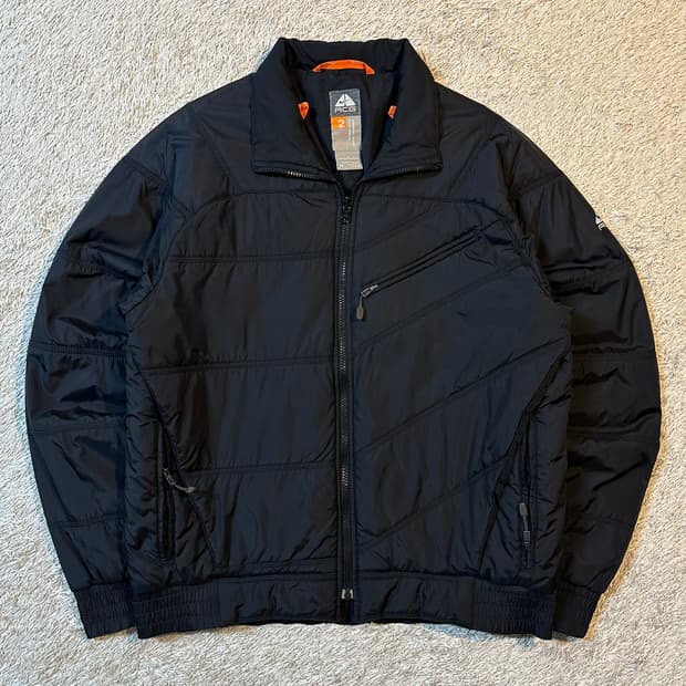 희귀) 00's 나이키 ACG 올드스쿨 경량패딩 자켓 블랙