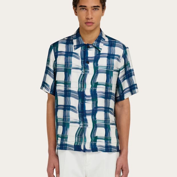 페라가모 Ferragamo 실크 셔츠 L