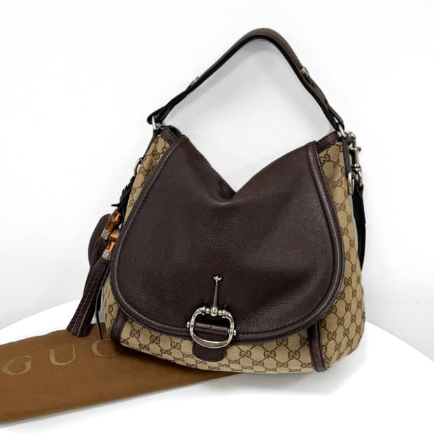 구찌 GG 자카드 수프림 호보백