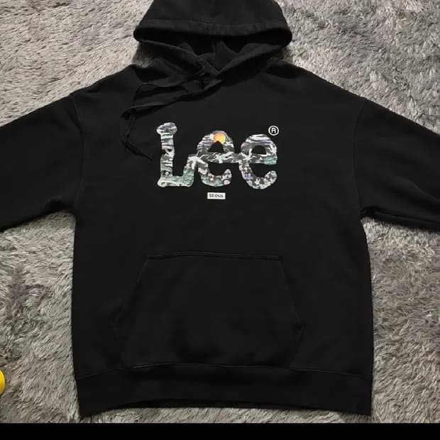 [[M, A급, 공용]@ Lee  자개문양 서울 에디션 트위치로고 후드티