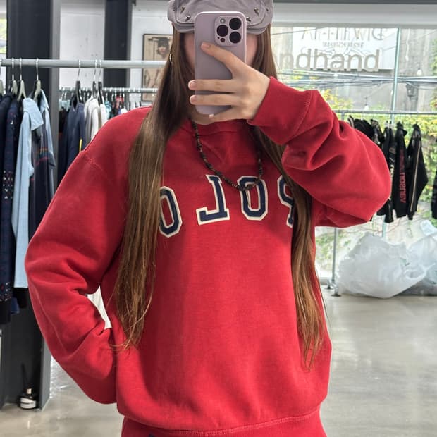 폴로랄프로렌 QR택 스웻 맨투맨
