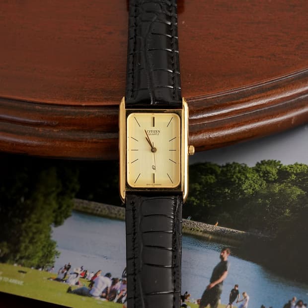 [CITIZEN] 1975 HENRY GOLD QUARTZ WATCH